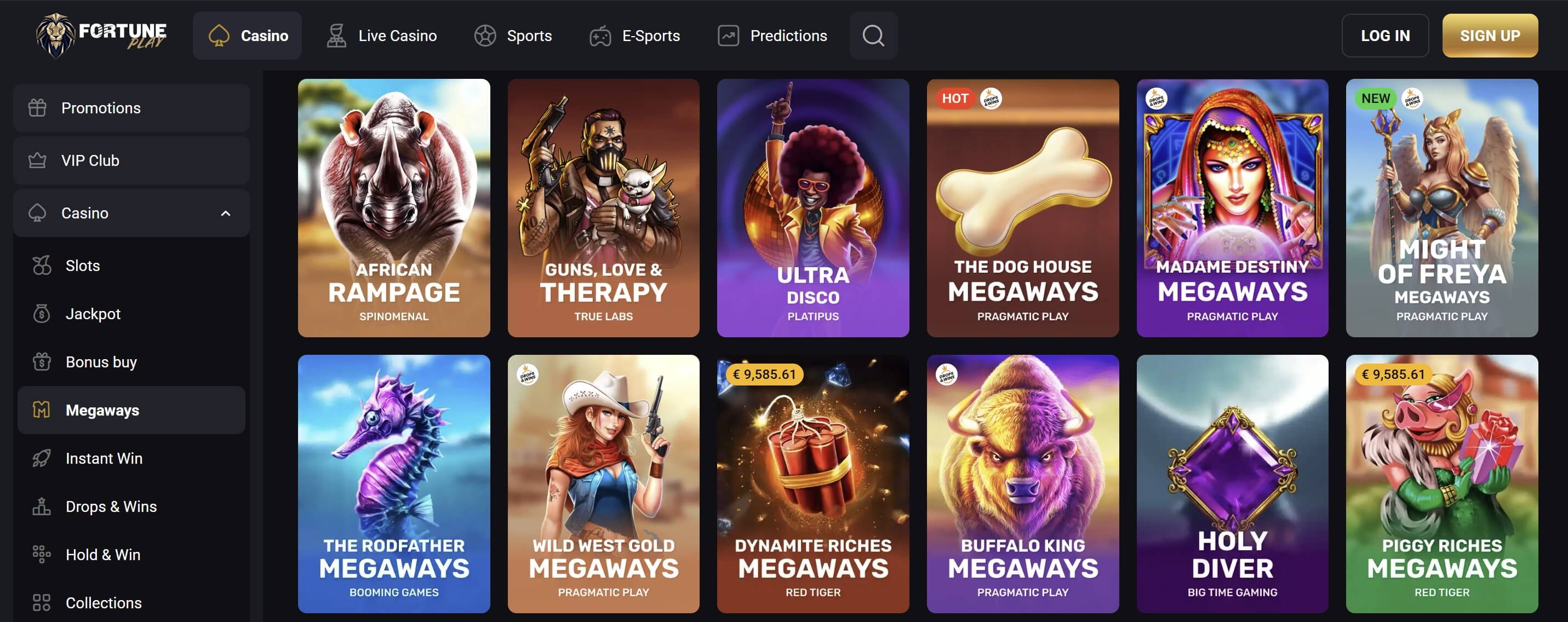 fortune play casino megaways slots