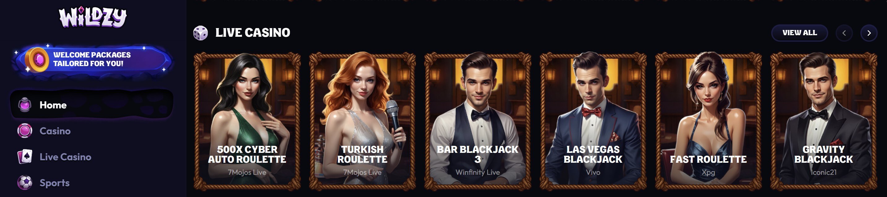 wildzy live casino games