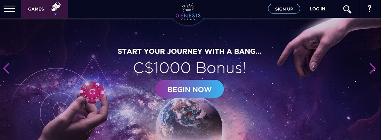 genesis casino canadian bonus