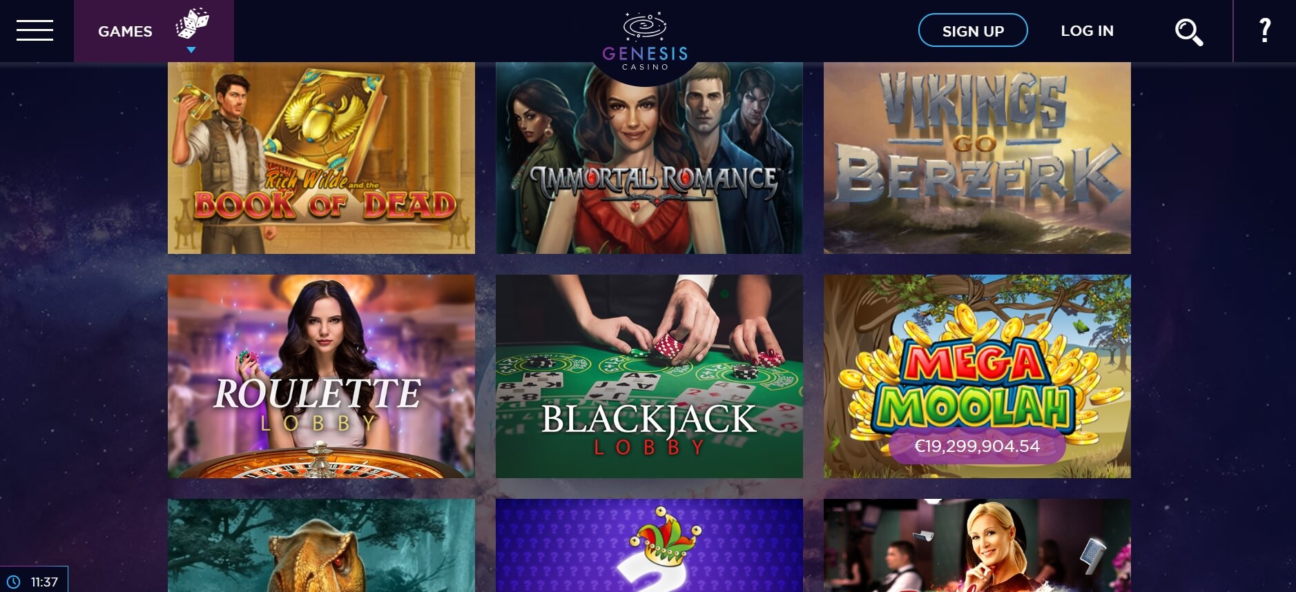 genesis casino games