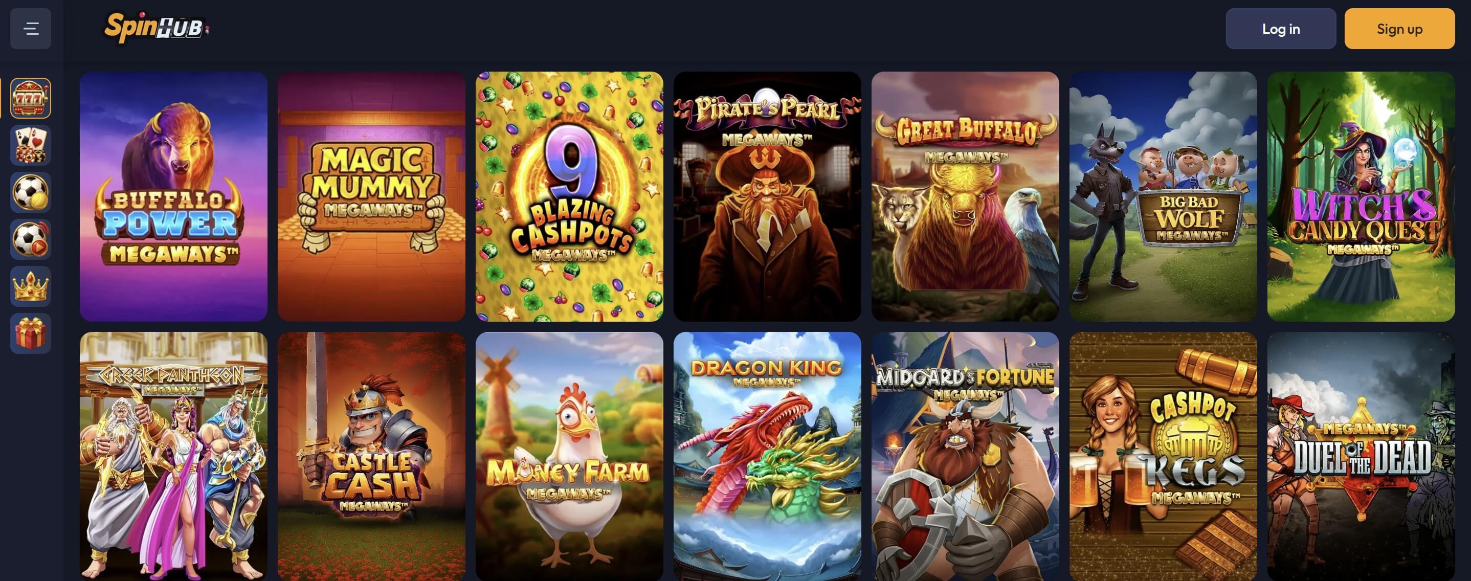megaways slots at spinhub casino