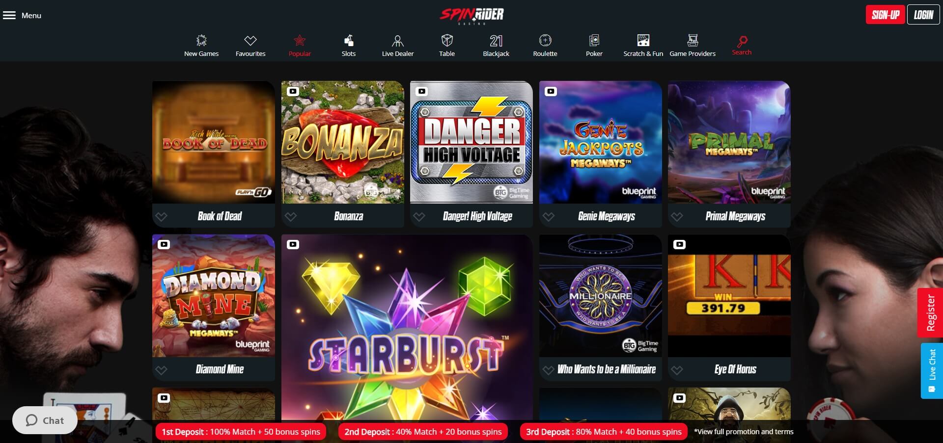 spinrider casino games slots