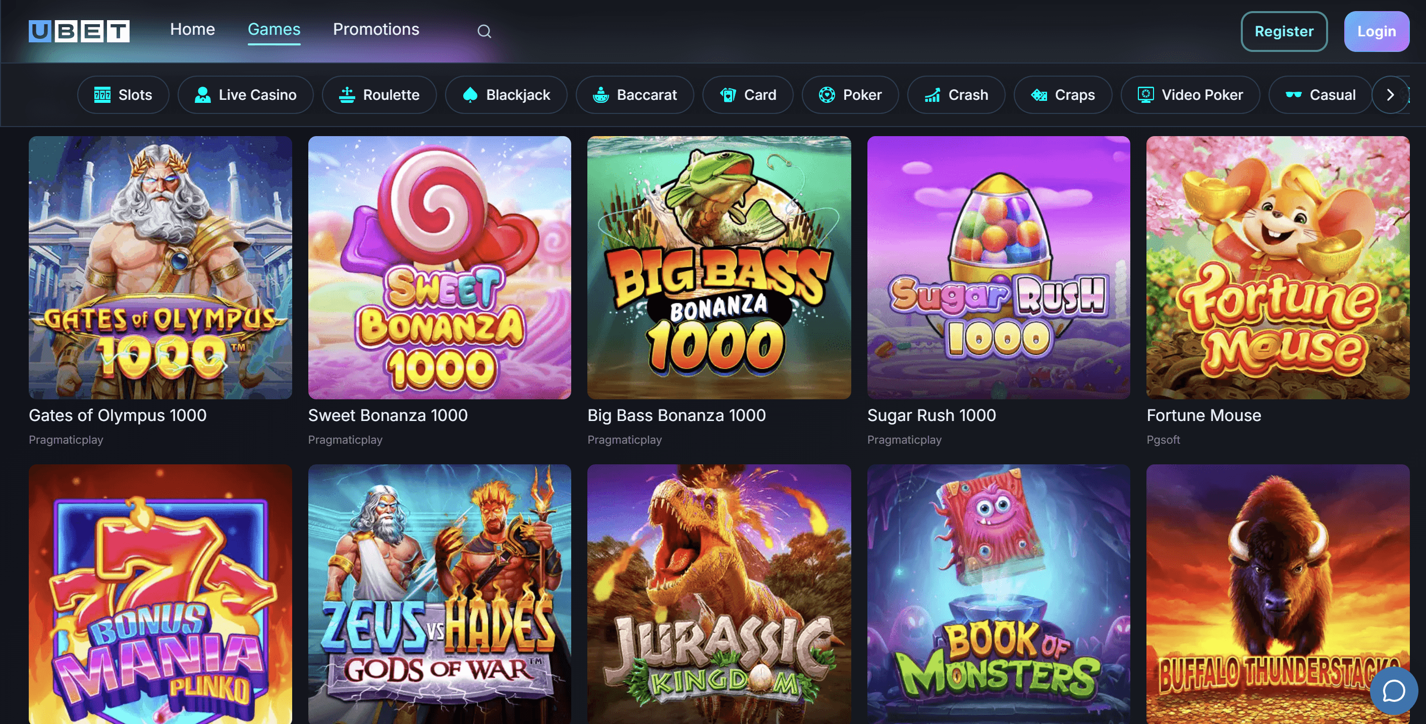 ubet.io casino slots
