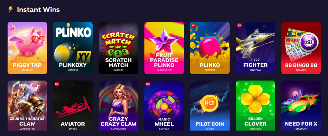 Insta Wins games at playfina